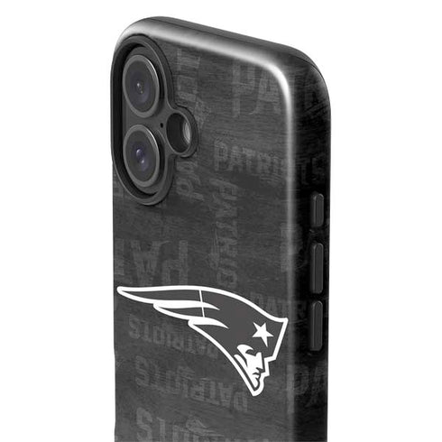 NFL New England Patriots Black & White iPhone 16 Plus Impact Case