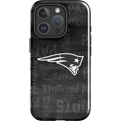 NFL New England Patriots Black & White iPhone 16 Pro Impact Case