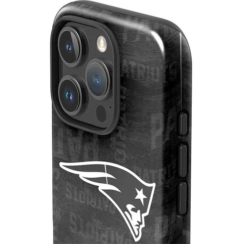 NFL New England Patriots Black & White iPhone 16 Pro Impact Case