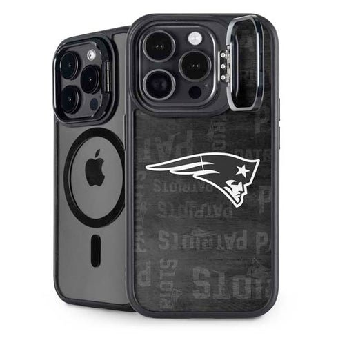 NFL New England Patriots Black & White iPhone 16 Pro Kickstand Case