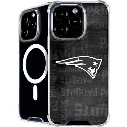 NFL New England Patriots Black & White iPhone 16 Pro Max MagSafe Case