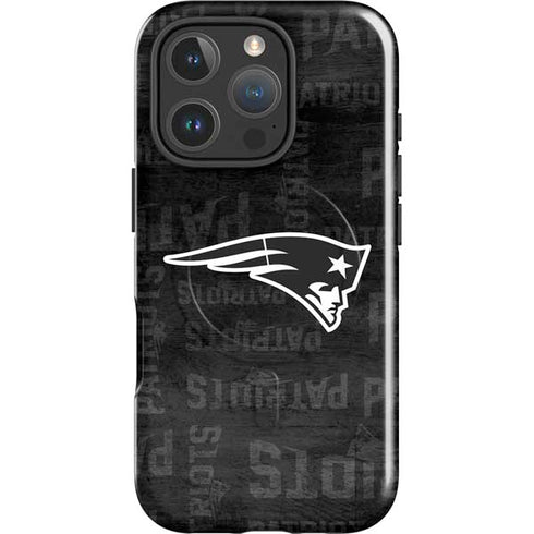 NFL New England Patriots Black & White iPhone 16 Pro Max Magsafe Impact Case