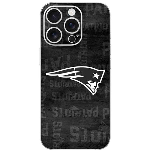 NFL New England Patriots Black & White iPhone 16 Pro Skin