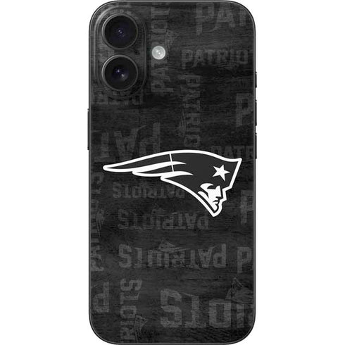 NFL New England Patriots Black & White iPhone 16 Skin
