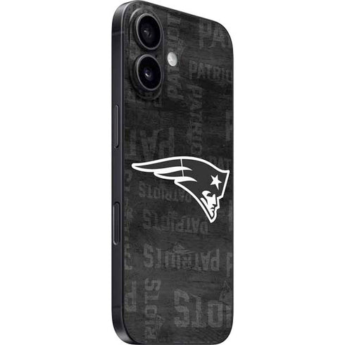 NFL New England Patriots Black & White iPhone 16 Skin