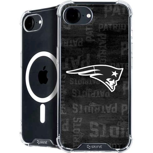 NFL New England Patriots Black & White iPhone 16e MagSafe Case