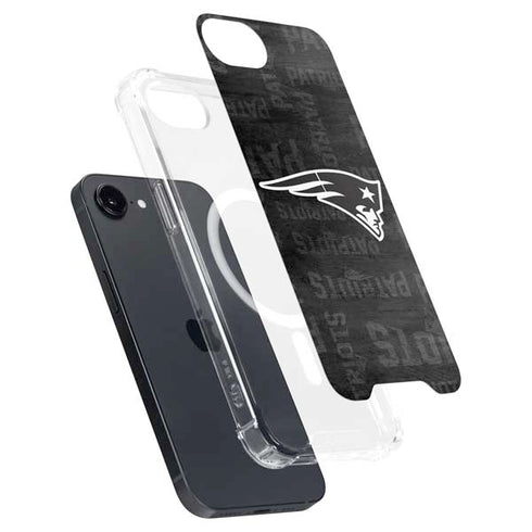 NFL New England Patriots Black & White iPhone 16e MagSafe Case