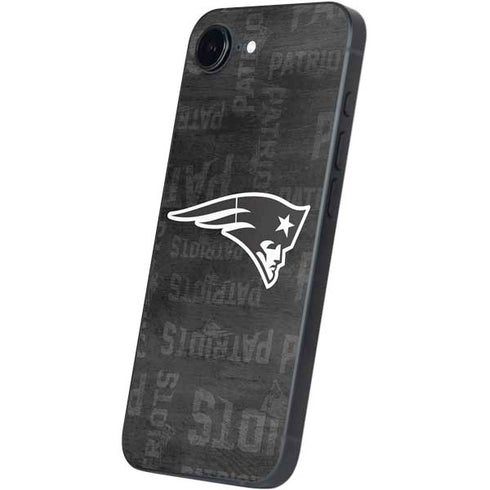 NFL New England Patriots Black & White iPhone 16e Skin