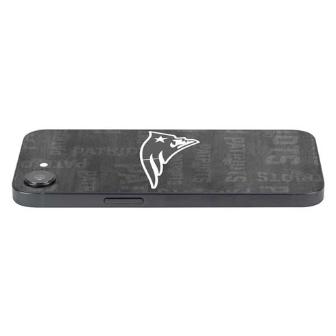 NFL New England Patriots Black & White iPhone 16e Skin
