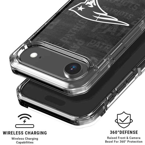 NFL New England Patriots Black & White iPhone 17 Air Clear Case
