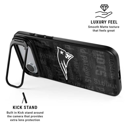 NFL New England Patriots Black & White iPhone 17 Air Kickstand Case