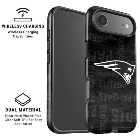 NFL New England Patriots Black & White iPhone 17 Air Magsafe Impact Case
