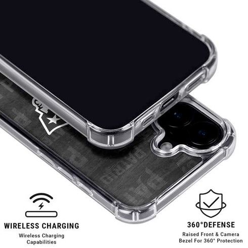 NFL New England Patriots Black & White iPhone 17 Clear Case