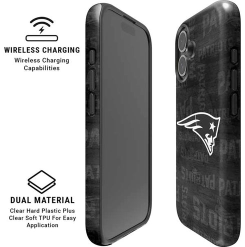 NFL New England Patriots Black & White iPhone 17 Magsafe Impact Case
