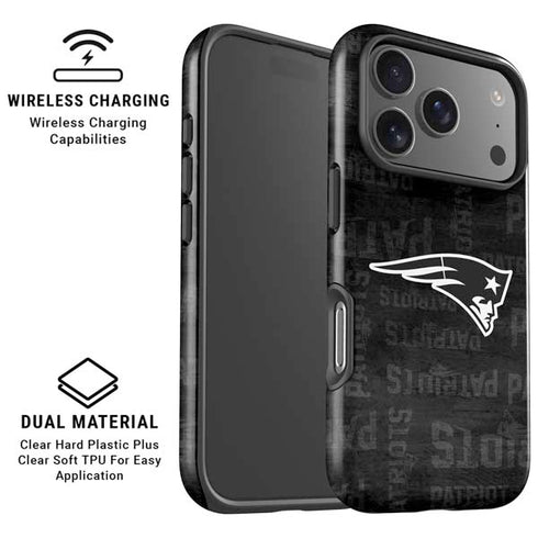 NFL New England Patriots Black & White iPhone 17 Pro Magsafe Impact Case