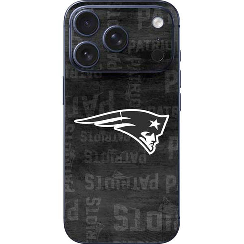NFL New England Patriots Black & White iPhone 17 Pro Skin