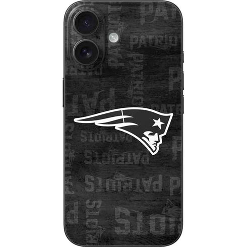 NFL New England Patriots Black & White iPhone 17 Skin