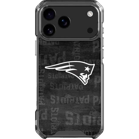 NFL New England Patriots Black & White iPhone 18 Pro Max Clear Case