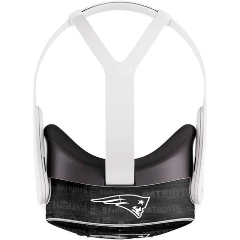 NFL New England Patriots Black & White Meta Quest 3S Skin