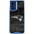 NFL New England Patriots Black & White Moto G 5G (2024) Clear Case