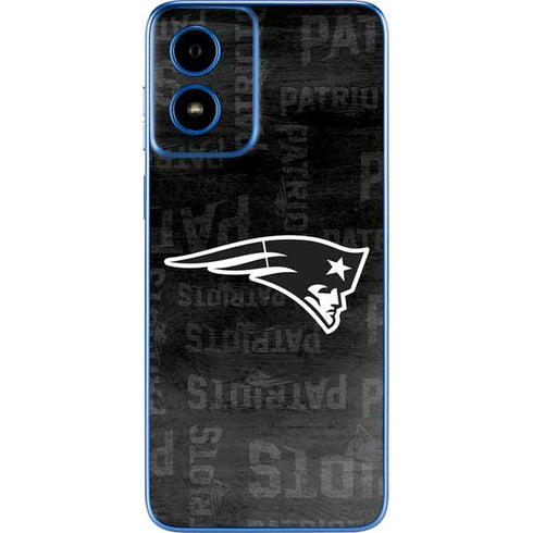 NFL New England Patriots Black & White Moto G Play 4G (2024) Skin