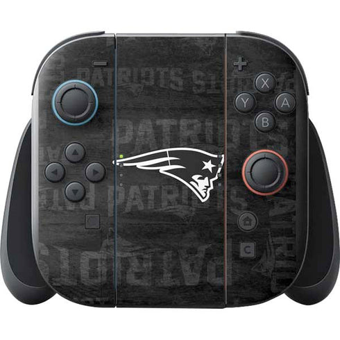 NFL New England Patriots Black & White Nintendo Switch 2 (2025) with Joy-Con Skin