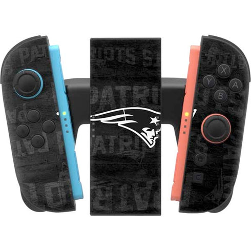 NFL New England Patriots Black & White Nintendo Switch 2 (2025) Joy-Con Controller Skin