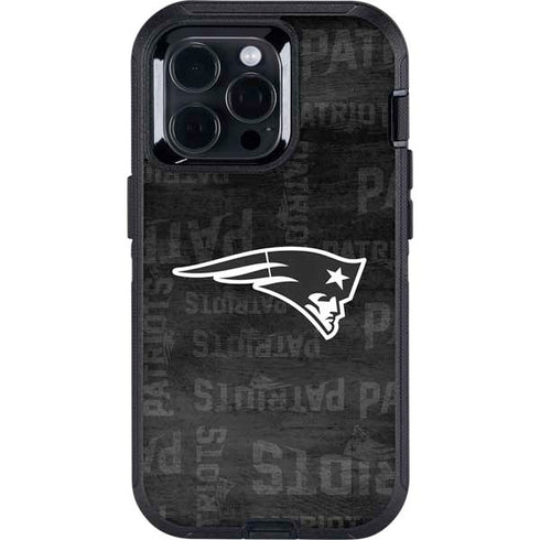 NFL New England Patriots Black & White Otterbox Defender iPhone Skin