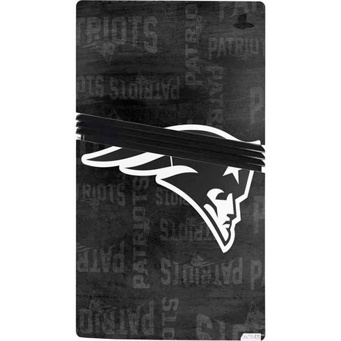 NFL New England Patriots Black & White PS5 Pro Console Skin