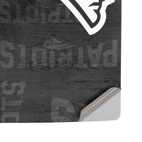 NFL New England Patriots Black & White PS5 Pro Disk Console Skin