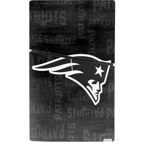 NFL New England Patriots Black & White PS5 Slim Digital Edition Console Skin