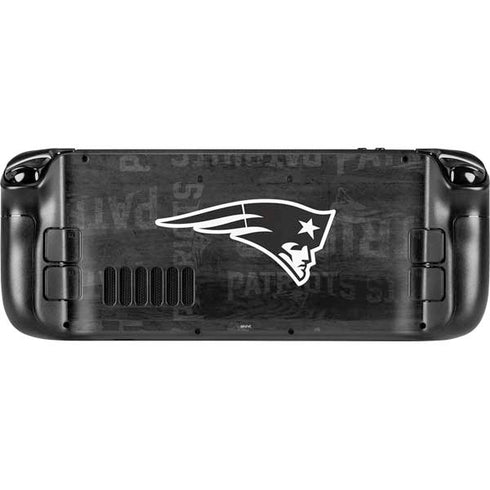 NFL New England Patriots Black & White Steam Deck Handheld Gaming Computer OLED Skin