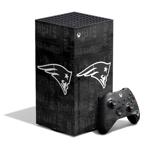 NFL New England Patriots Black & White XBox Series X Digital Edition Bundle Skin
