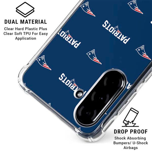 NFL New England Patriots Blitz Series Galaxy A36 5G Clear Case