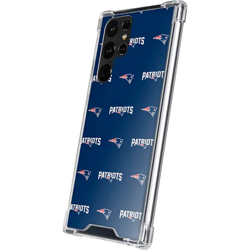 NFL New England Patriots Blitz Series Galaxy S22 Ultra Clear Case