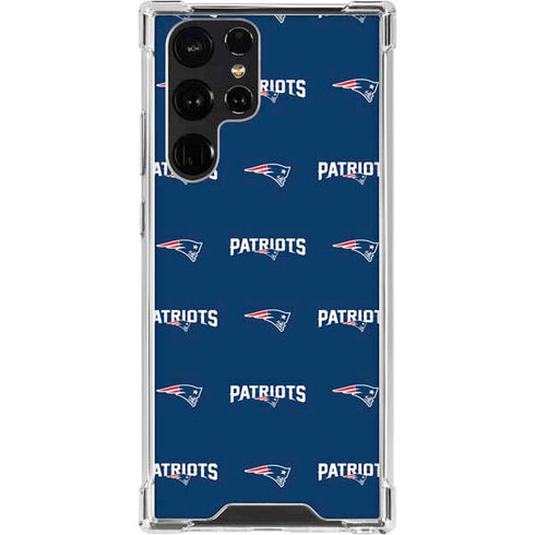 NFL New England Patriots Blitz Series Galaxy S23 Ultra Clear Case