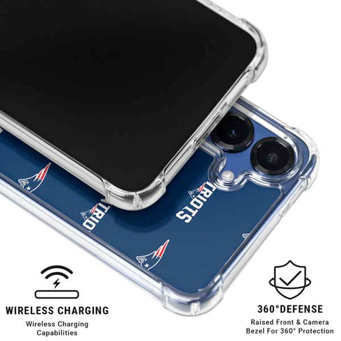 NFL New England Patriots Blitz Series Galaxy S25 Plus Clear Case