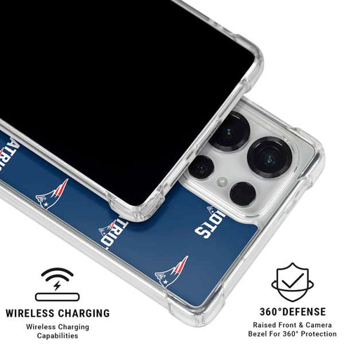 NFL New England Patriots Blitz Series Galaxy S25 Ultra Clear Case