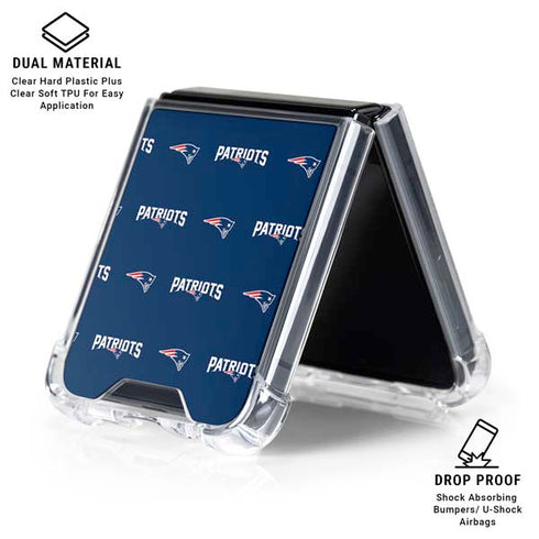 NFL New England Patriots Blitz Series Galaxy Z Flip6 Clear Case