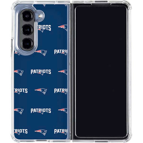 NFL New England Patriots Blitz Series Galaxy Z Fold5 5G Clear Case