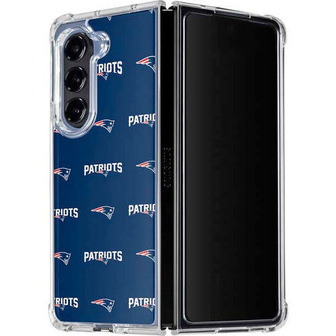 NFL New England Patriots Blitz Series Galaxy Z Fold5 5G Clear Case