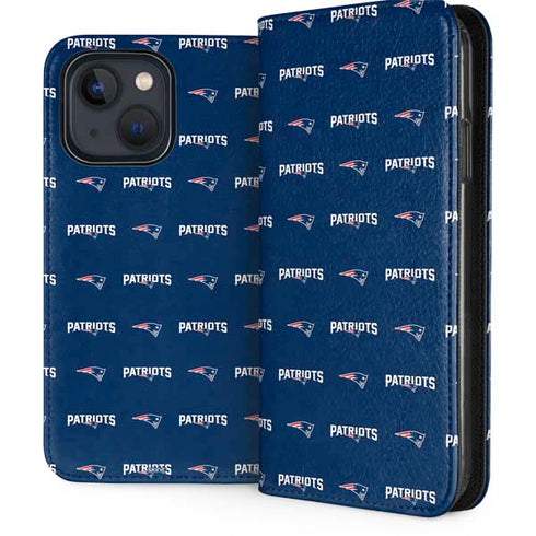 NFL New England Patriots Blitz Series iPhone 15 Folio Case