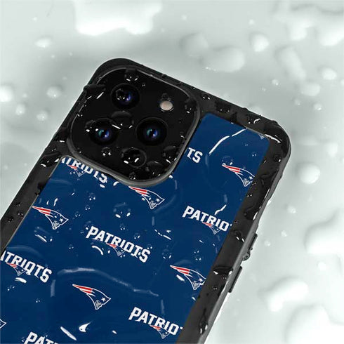 NFL New England Patriots Blitz Series iPhone 15 Pro Waterproof Case