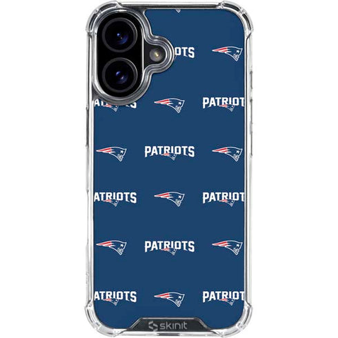 NFL New England Patriots Blitz Series iPhone 16 Plus Clear Case