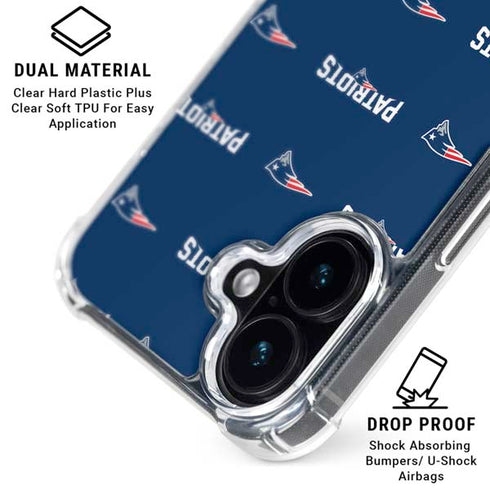 NFL New England Patriots Blitz Series iPhone 16 Plus MagSafe Case