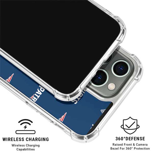 NFL New England Patriots Blitz Series iPhone 16 Pro Clear Case