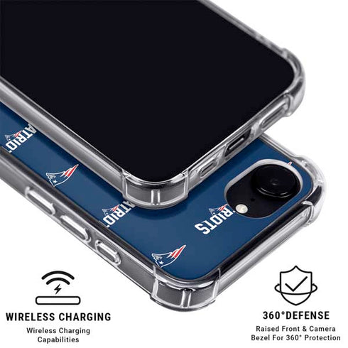 NFL New England Patriots Blitz Series iPhone 16e MagSafe Case