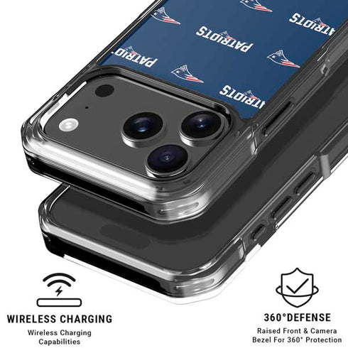 NFL New England Patriots Blitz Series iPhone 18 Pro Clear Case