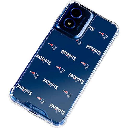 NFL New England Patriots Blitz Series Moto G 5G (2024) Clear Case