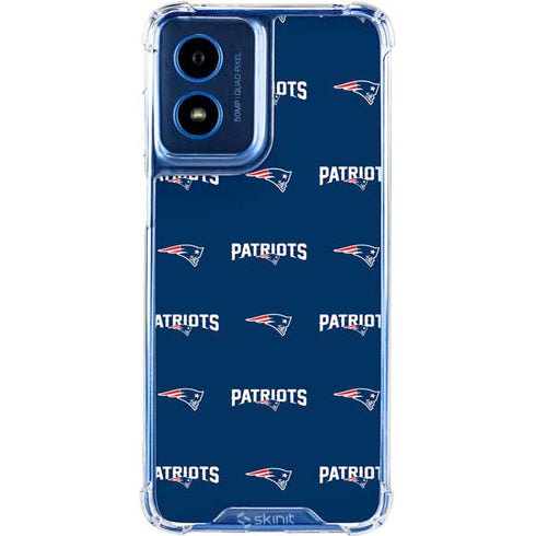NFL New England Patriots Blitz Series Moto G Play 4G (2024) Clear Case